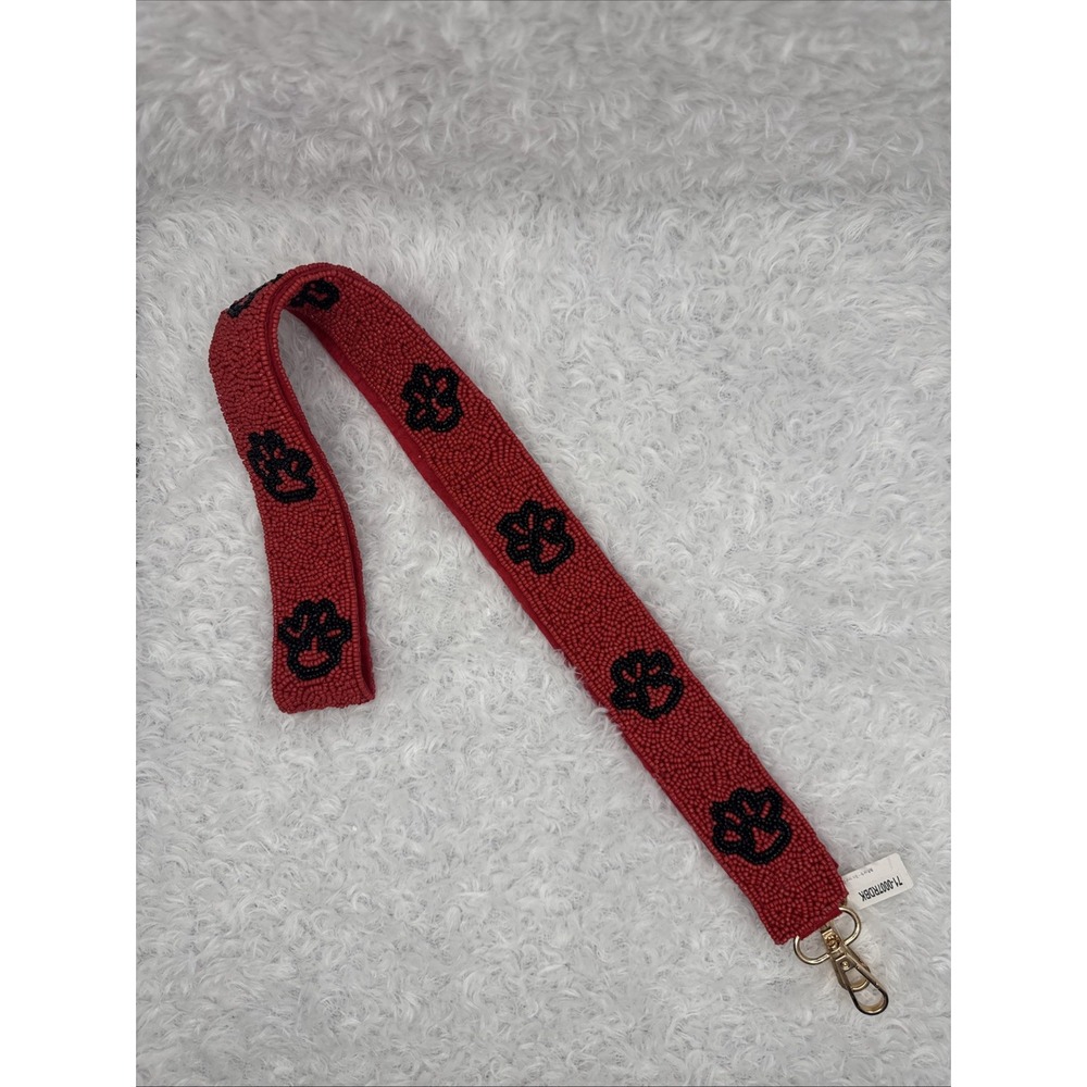 Georgia Bulldog Beaded Guitar Strap For Handbag